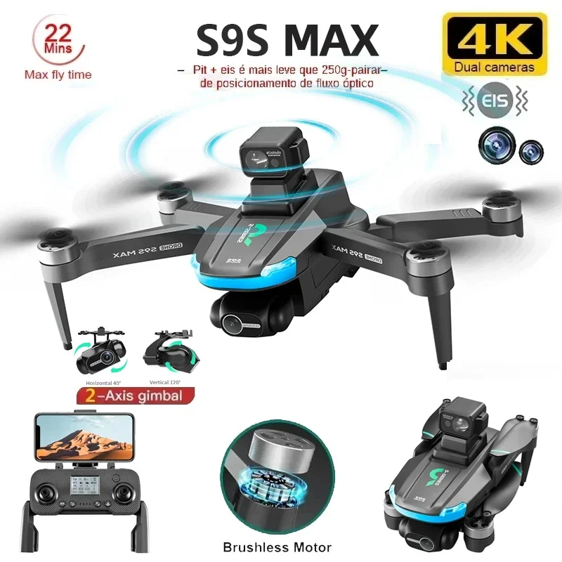 NEW S9S MAX MINI Drone 4K 2-Ax - Drone Gimbal Brushless recensione e prezzo