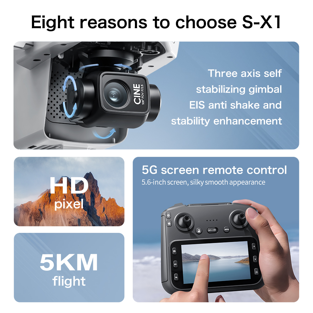 S-X1 MAX GPS Drone with 3-Axis - Drone Gimbal 3 Axis recensione e prezzo